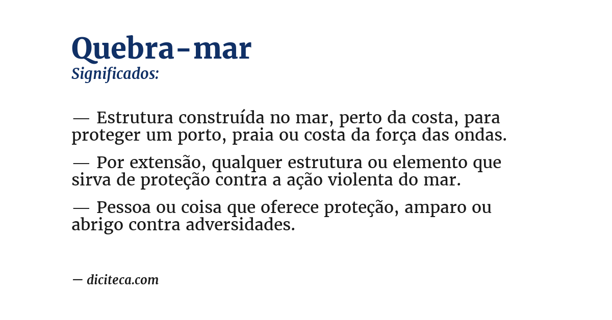 Significado de quebra-mar