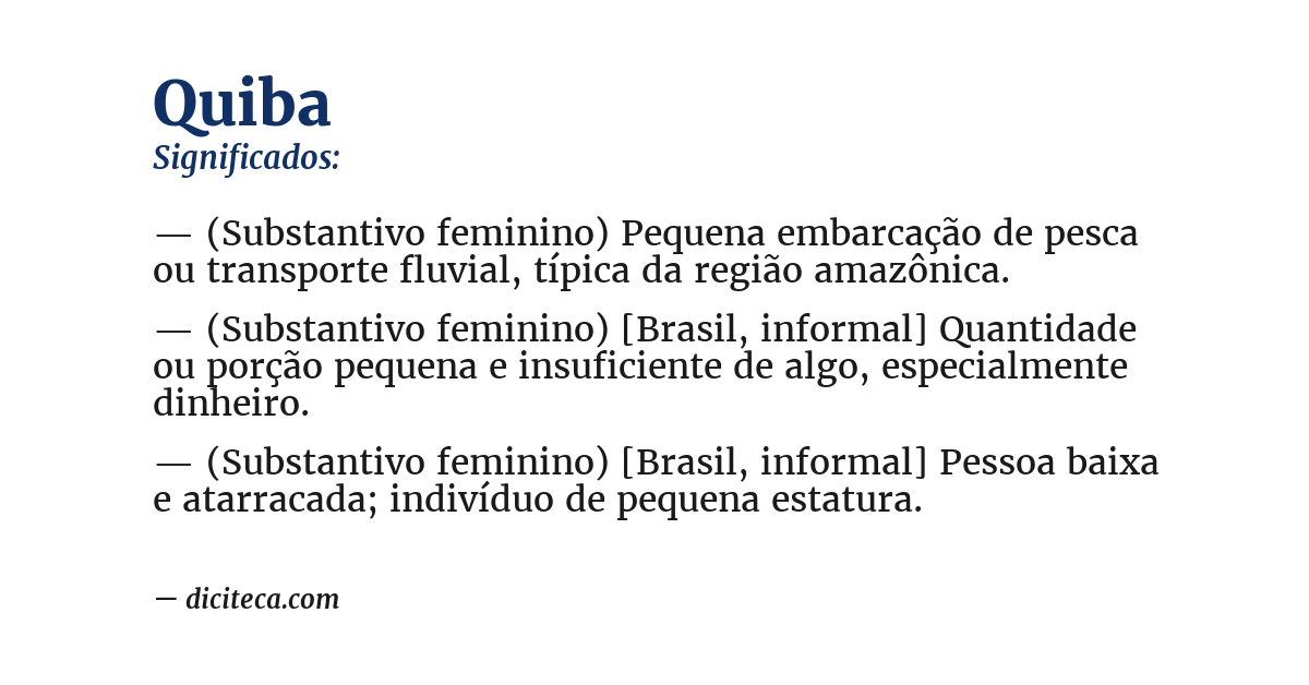 Significado de quiba