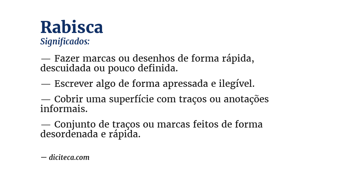 Significado de rabisca