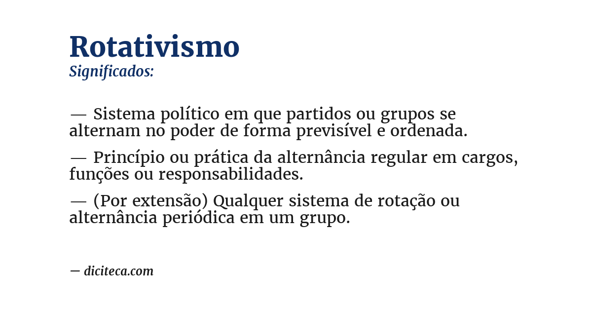 Significado de rotativismo