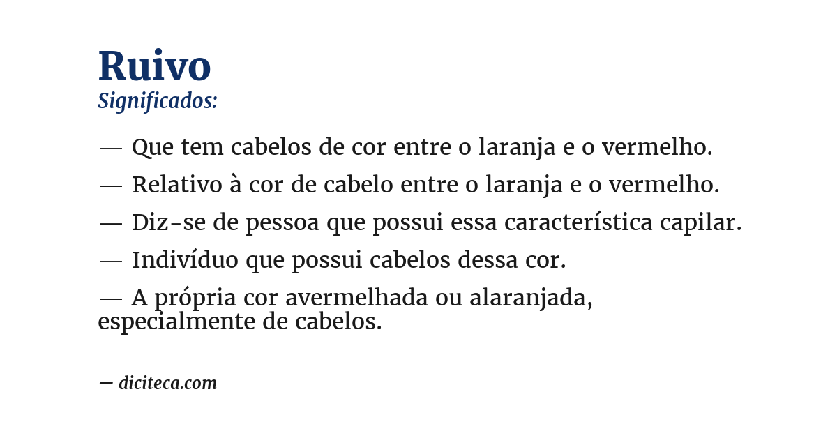 Significado de ruivo