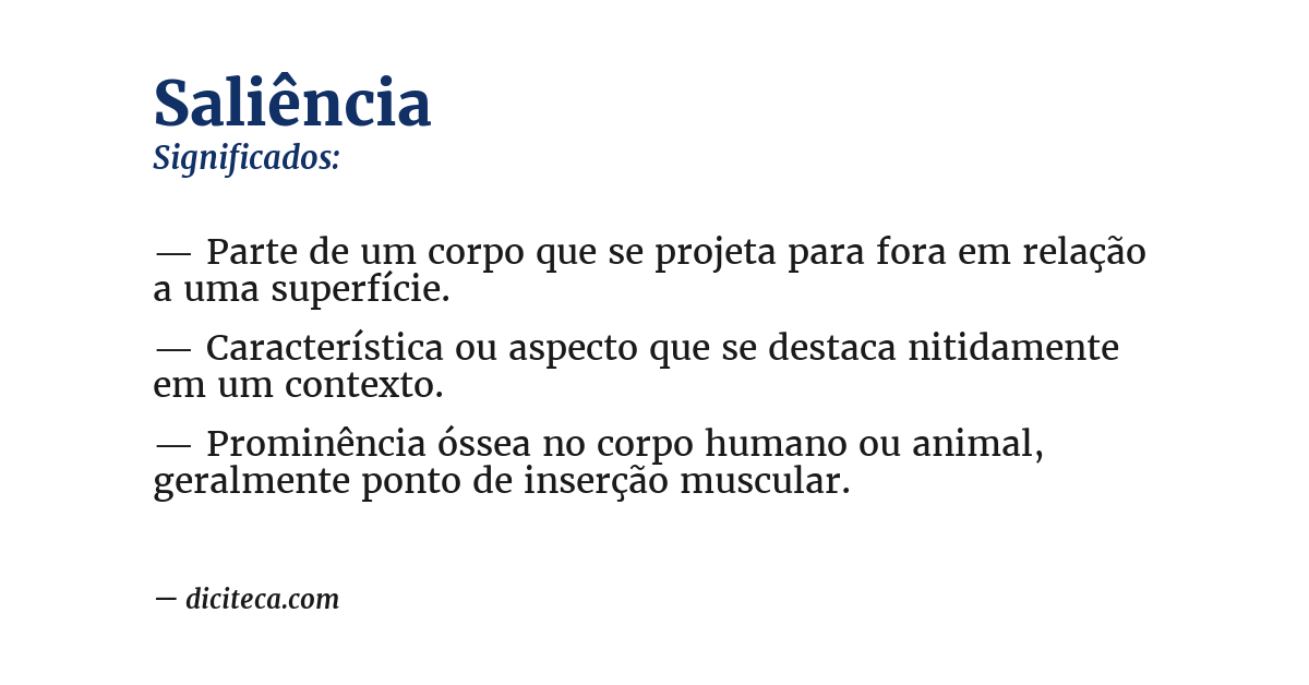 Significado de saliência