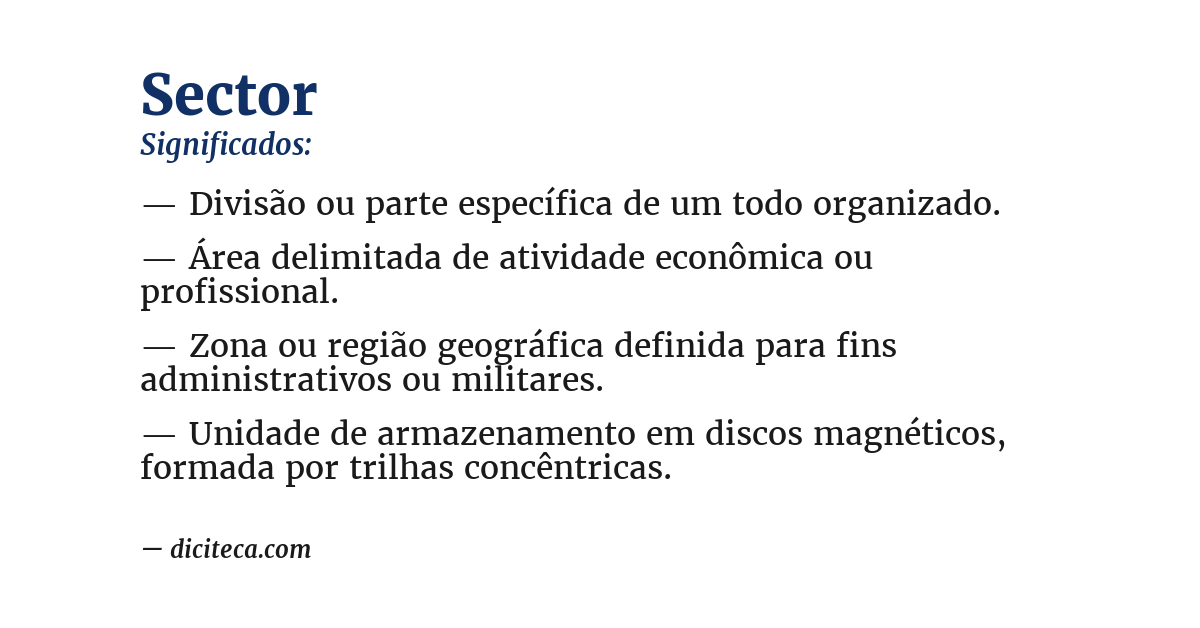 Significado de sector