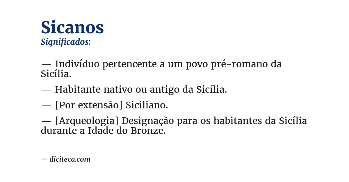 Significado de sicanos