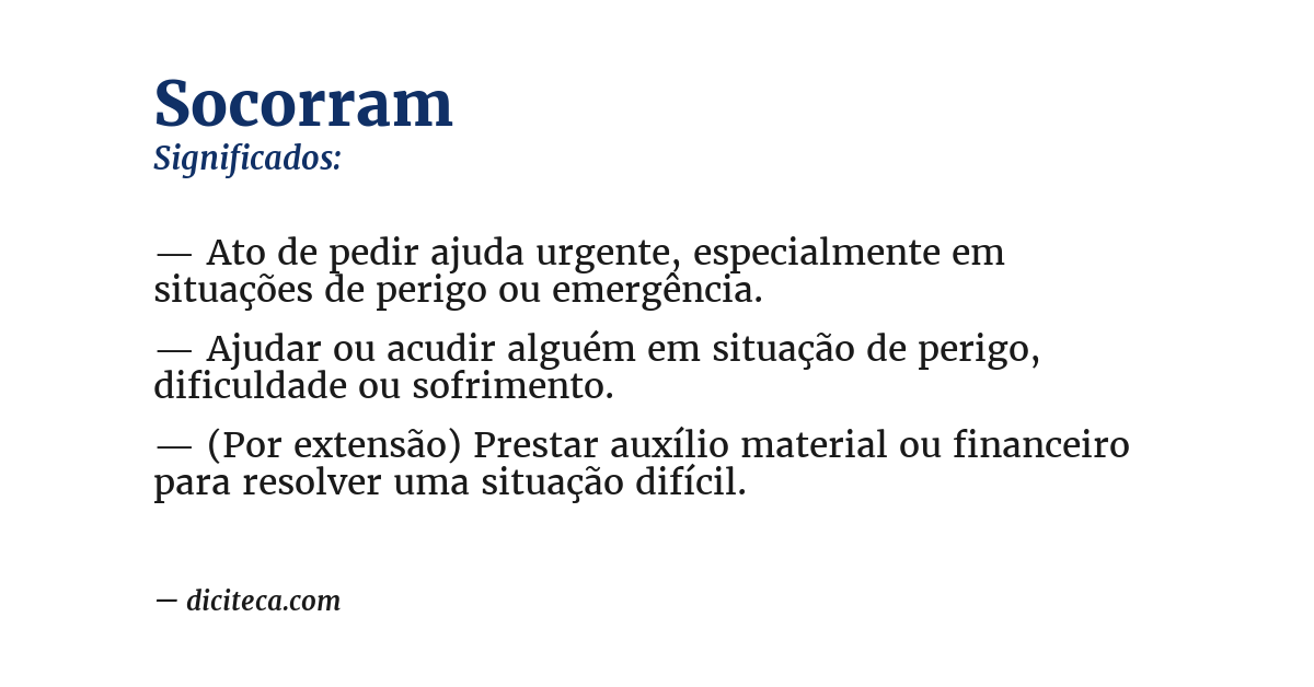 Significado de socorram