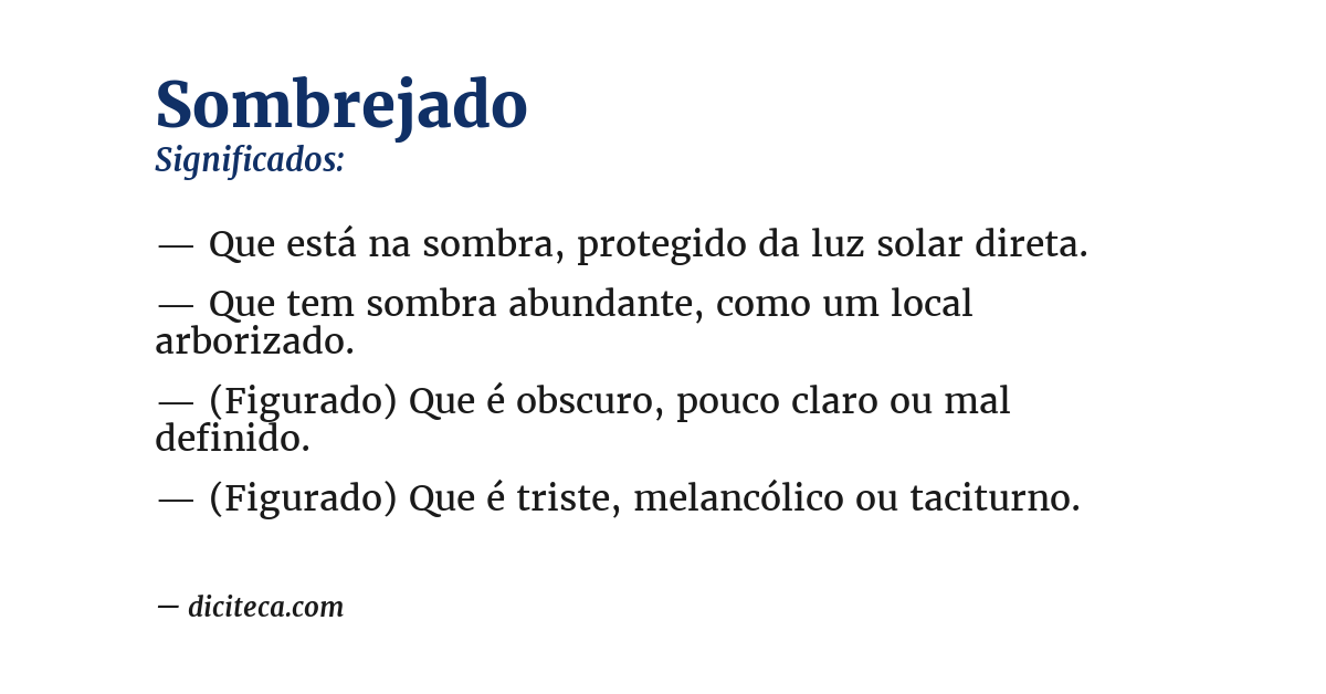 Significado de sombrejado