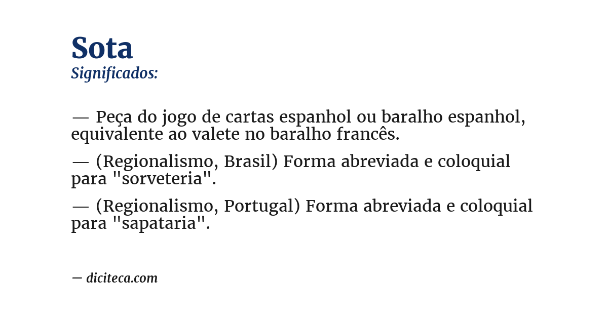 Significado de sota