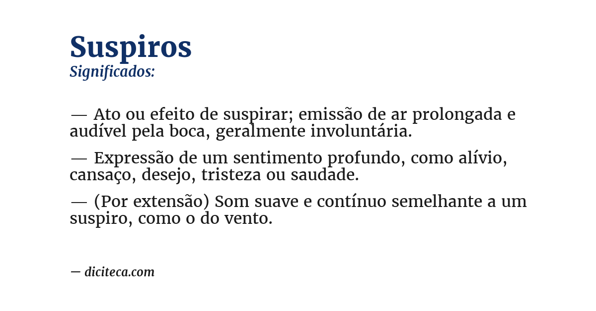 Significado de suspiros
