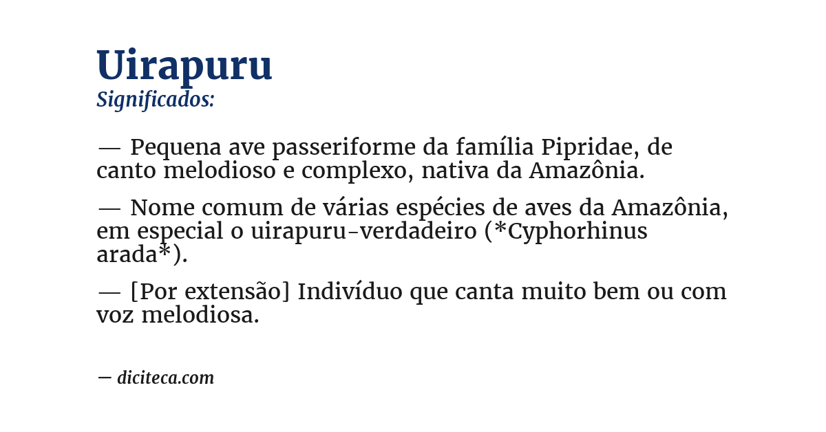Significado de uirapuru