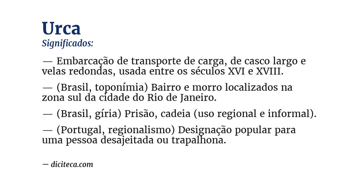 Significado de urca