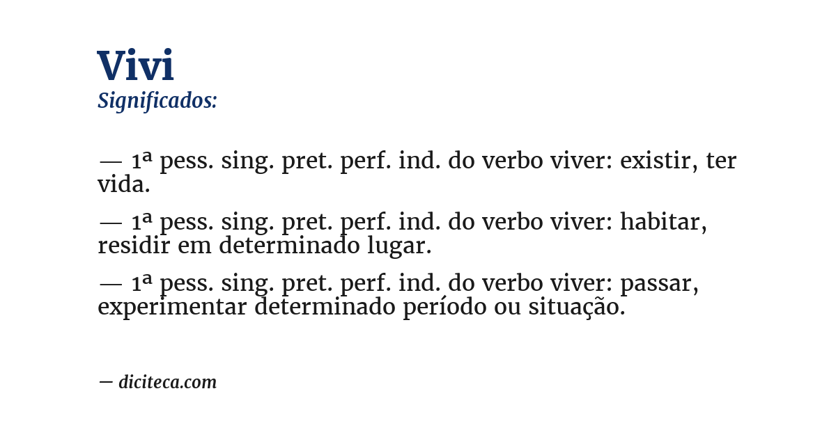 Significado de vivi