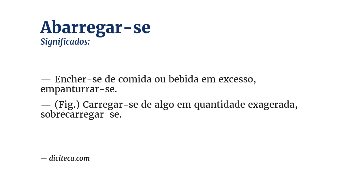 Significado de abarregar-se