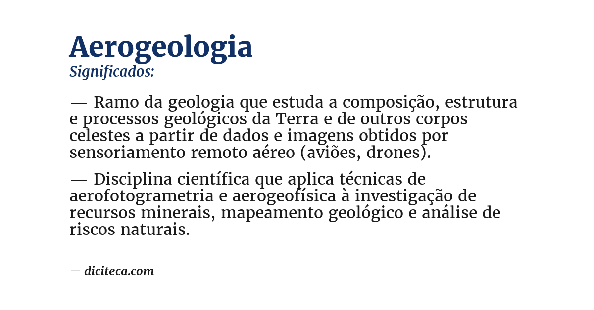 Significado de aerogeologia