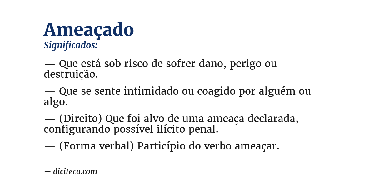 Significado de ameaçado
