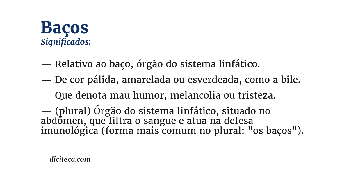 Significado de baços