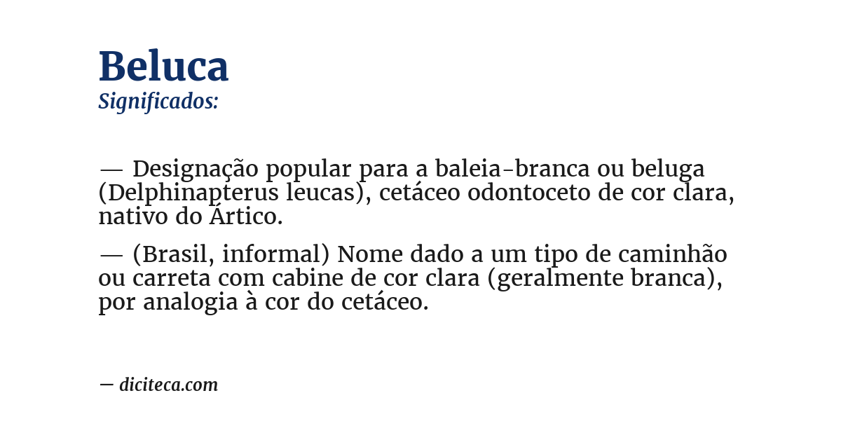 Significado de beluca