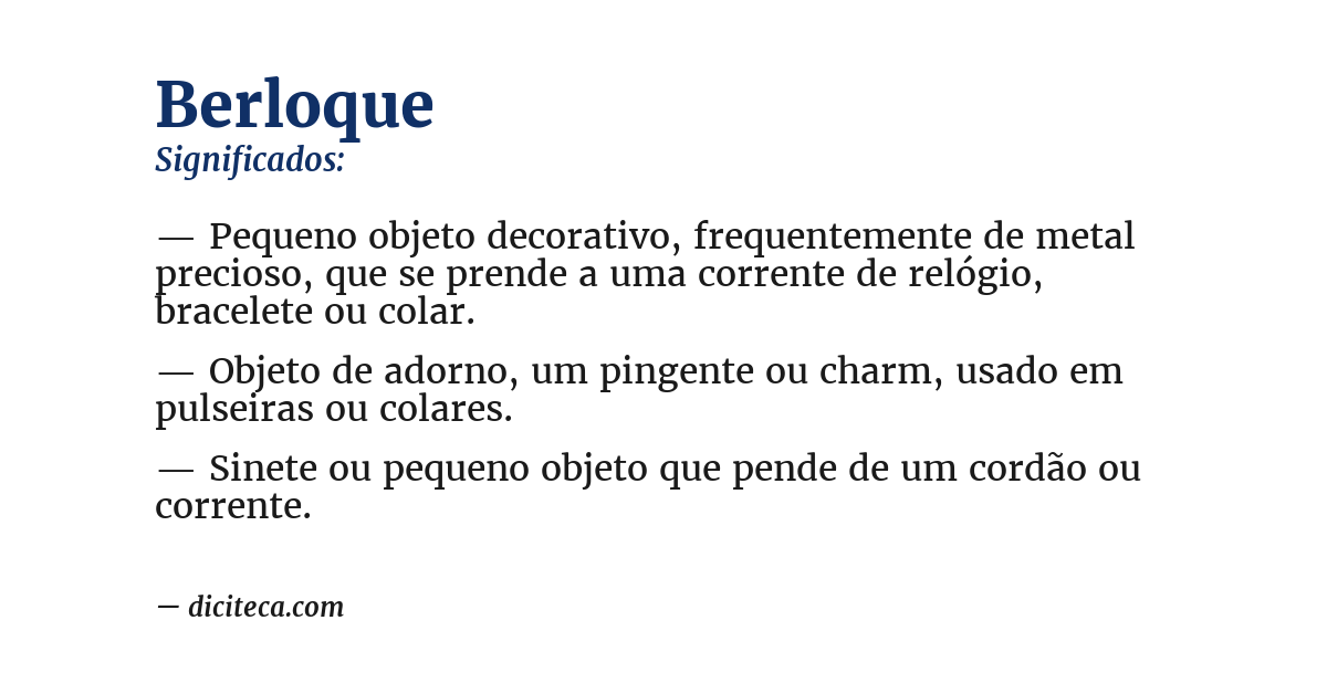 Significado de berloque