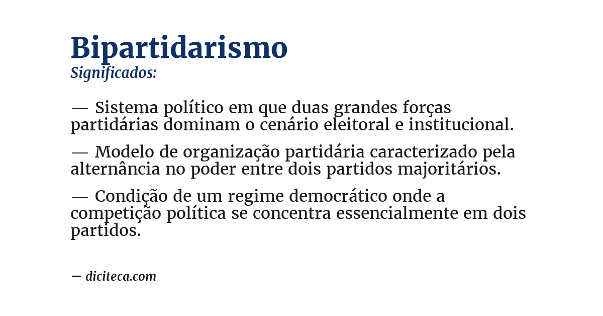 Significado de bipartidarismo