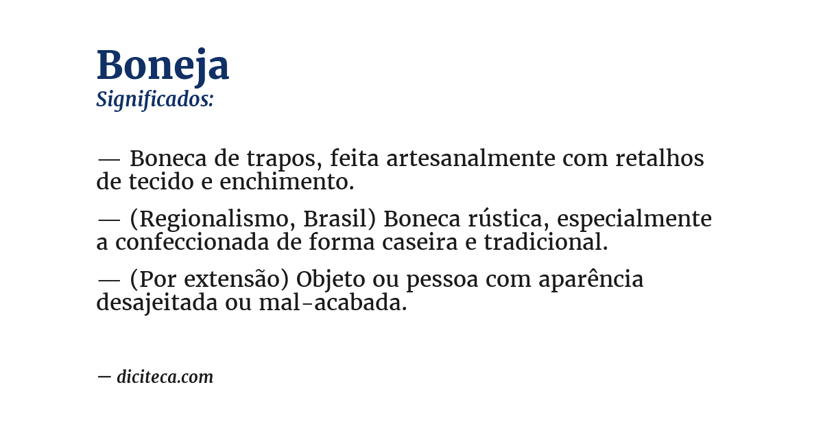Significado de boneja
