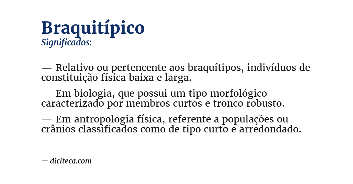 Significado de braquitípico