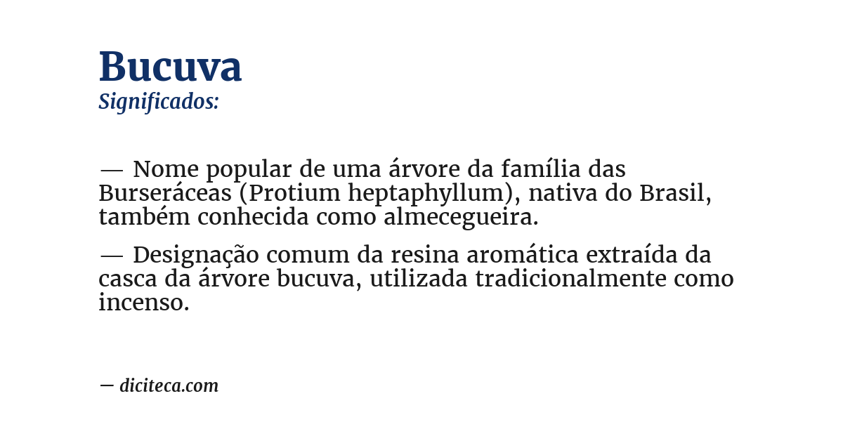 Significado de bucuva