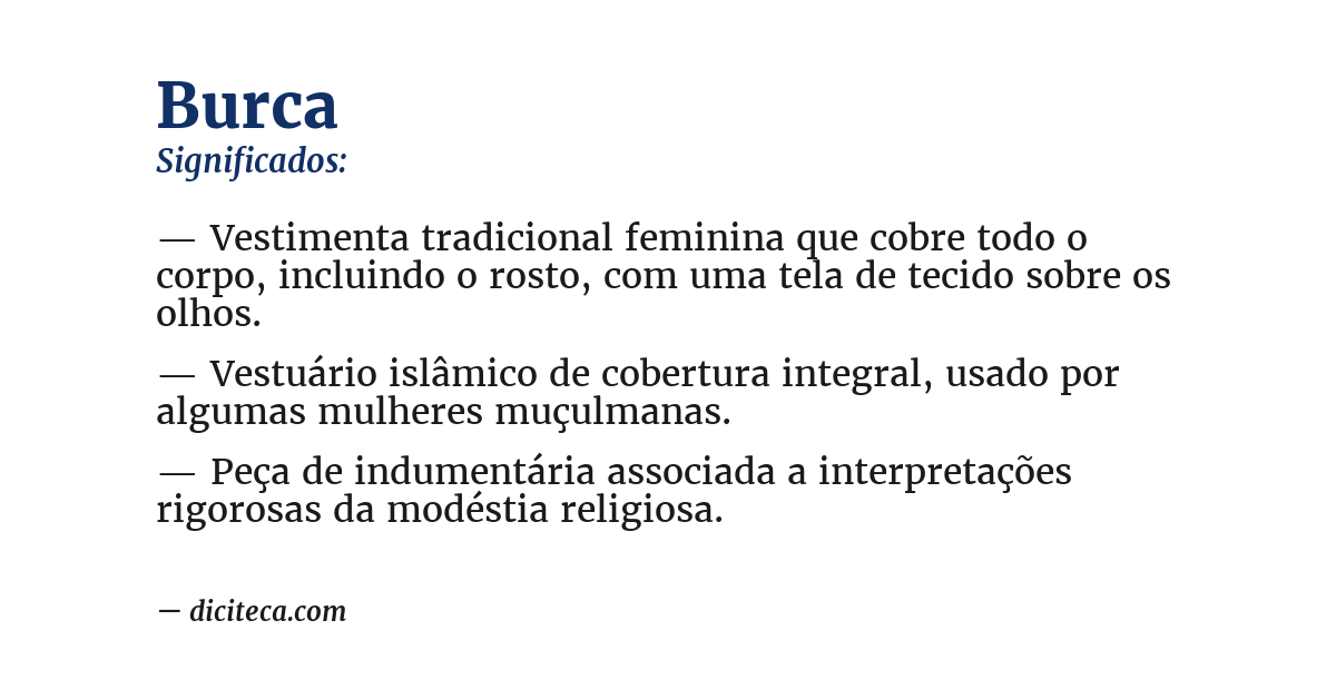 Significado de burca