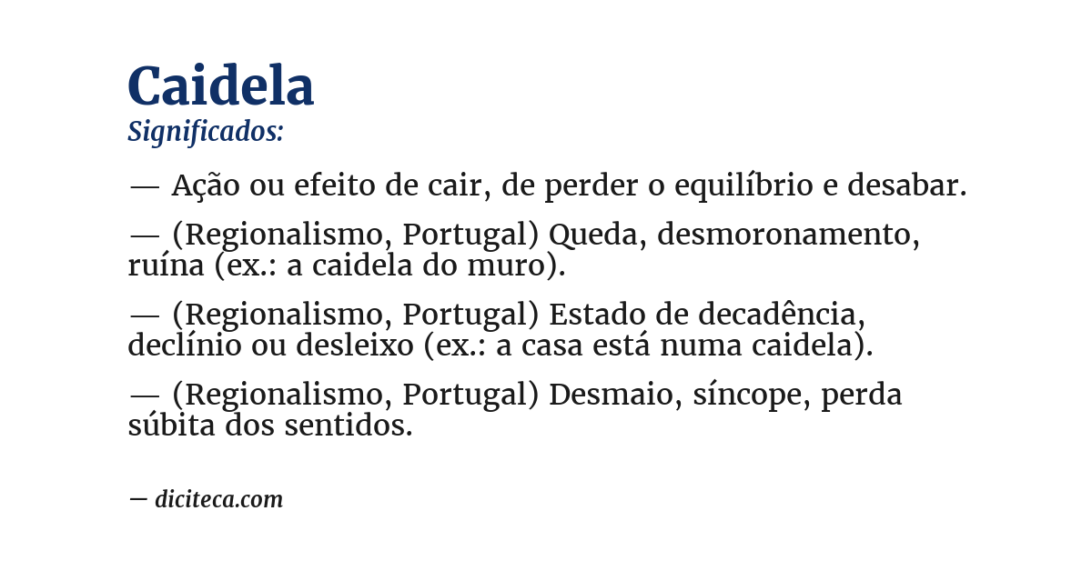 Significado de caidela