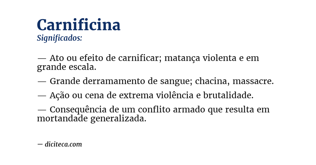 Significado de carnificina