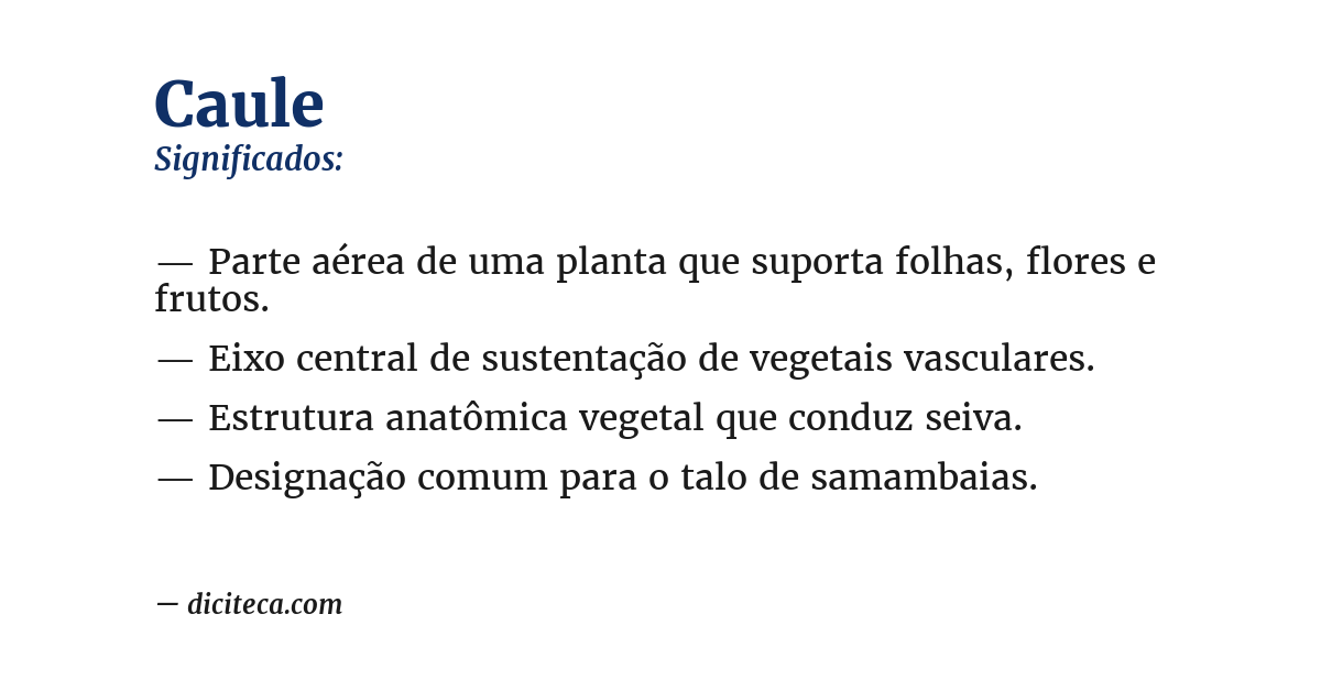 Significado de caule