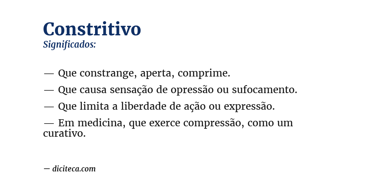 Significado de constritivo