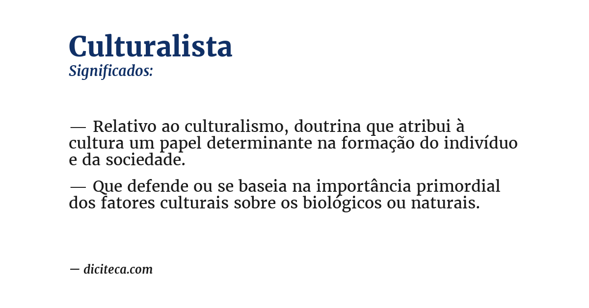 Significado de culturalista
