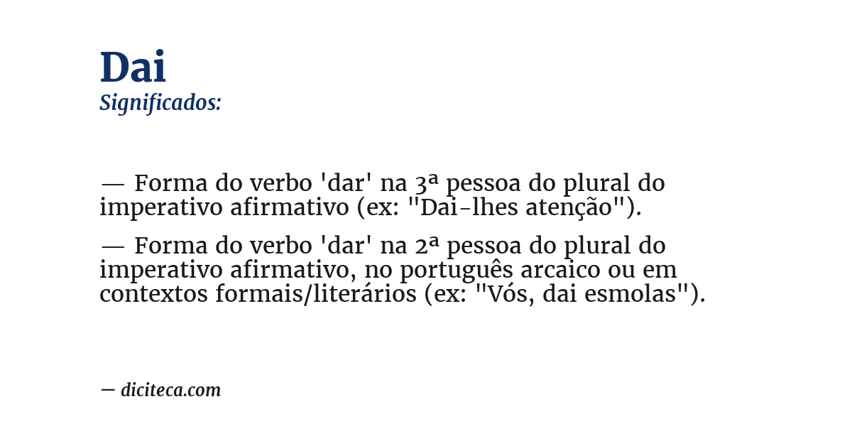 Significado de dai