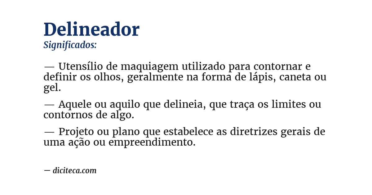 Significado de delineador