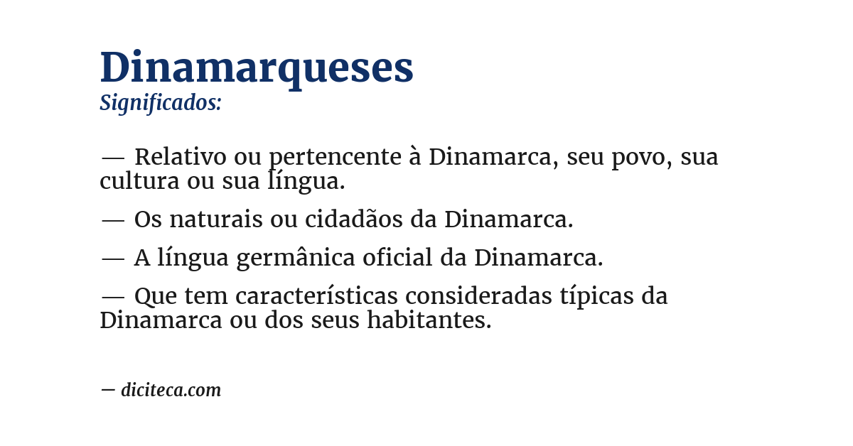 Significado de dinamarqueses