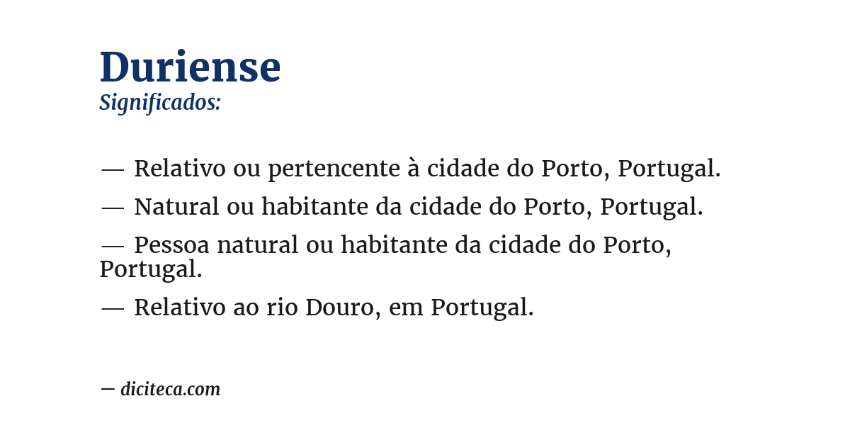 Significado de duriense