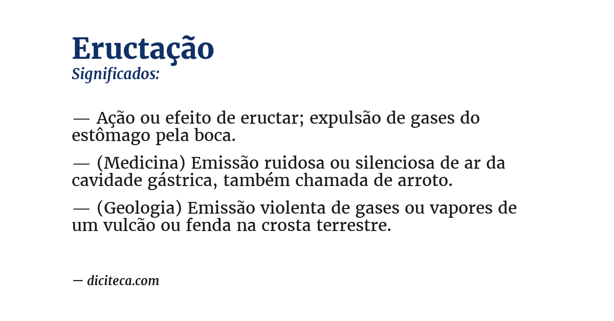Significado de eructação