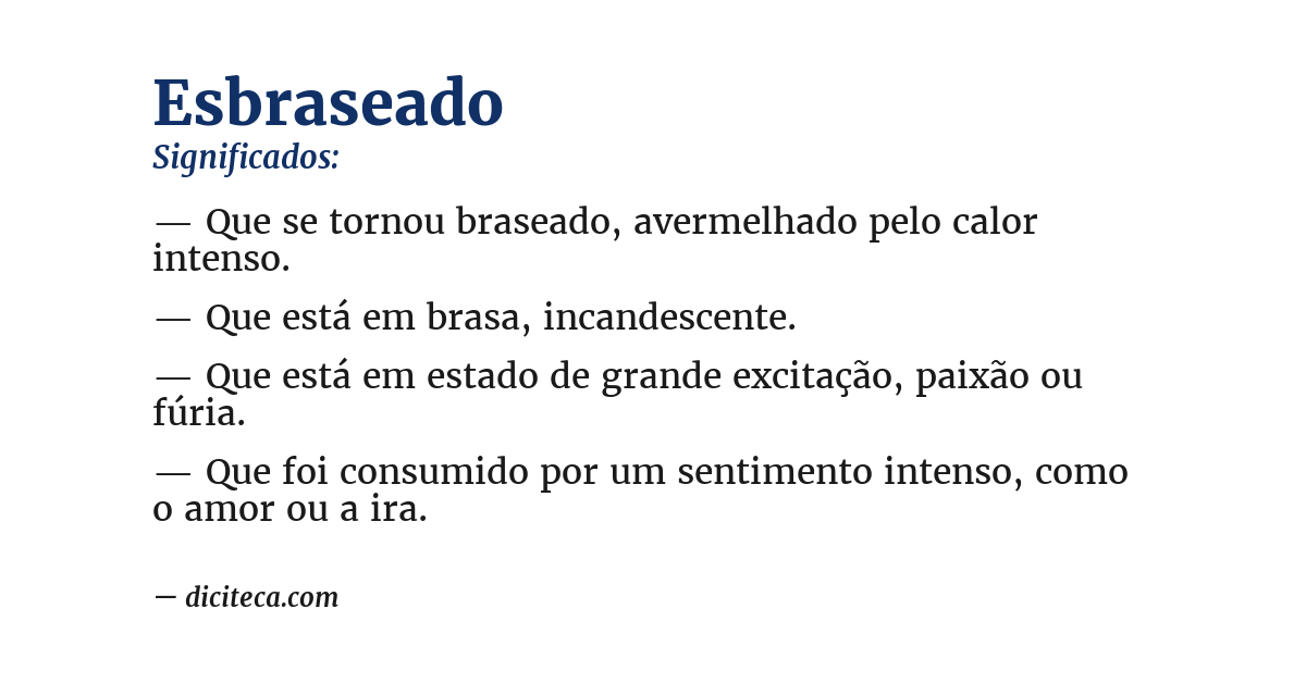 Significado de esbraseado