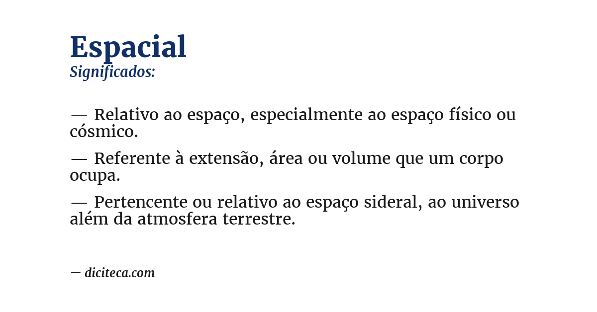 Significado de espacial