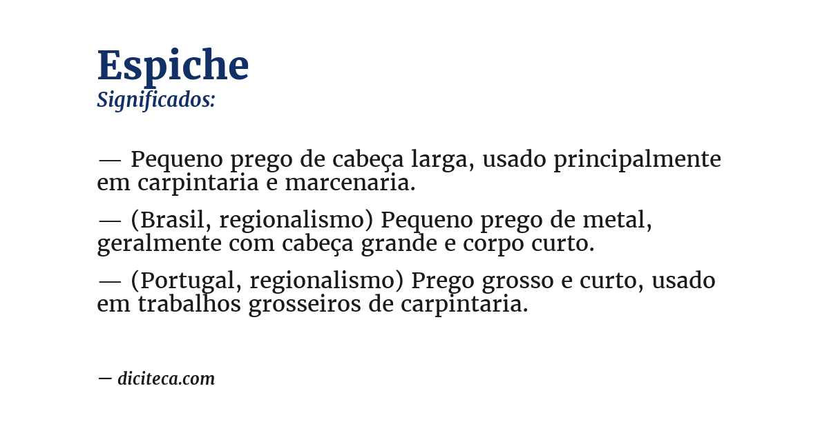 Significado de espiche