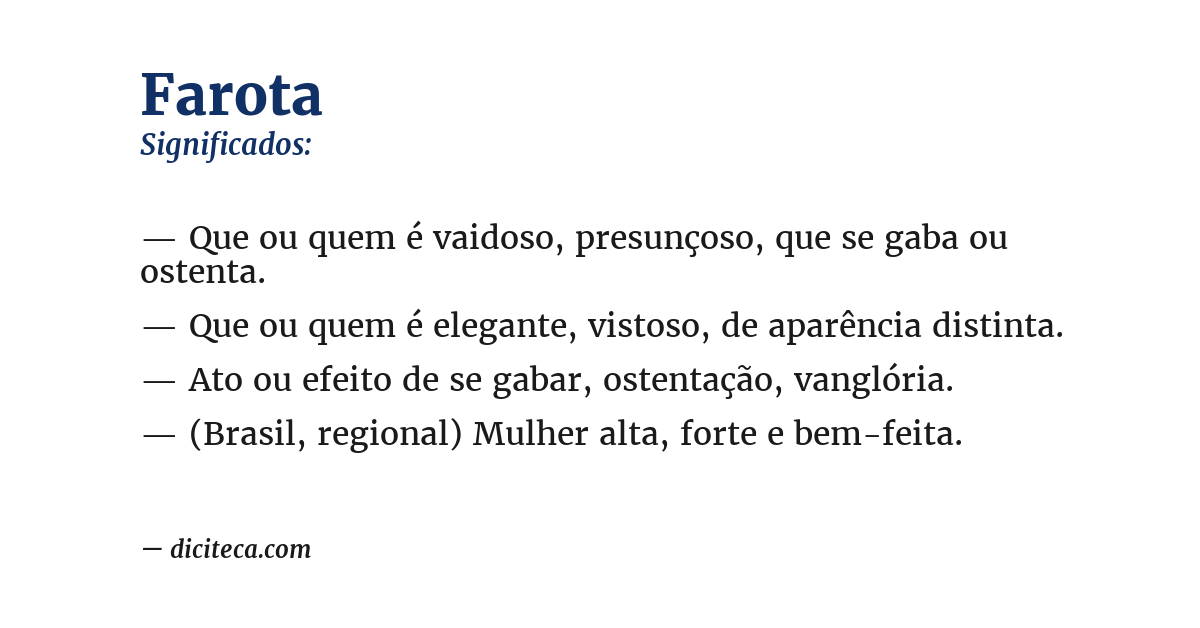 Significado de farota