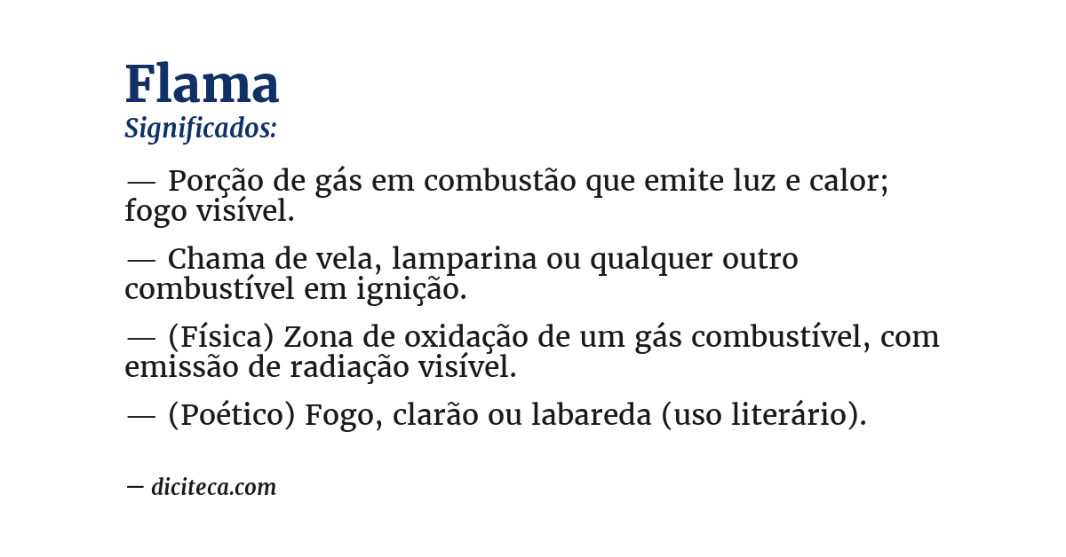 Significado de flama
