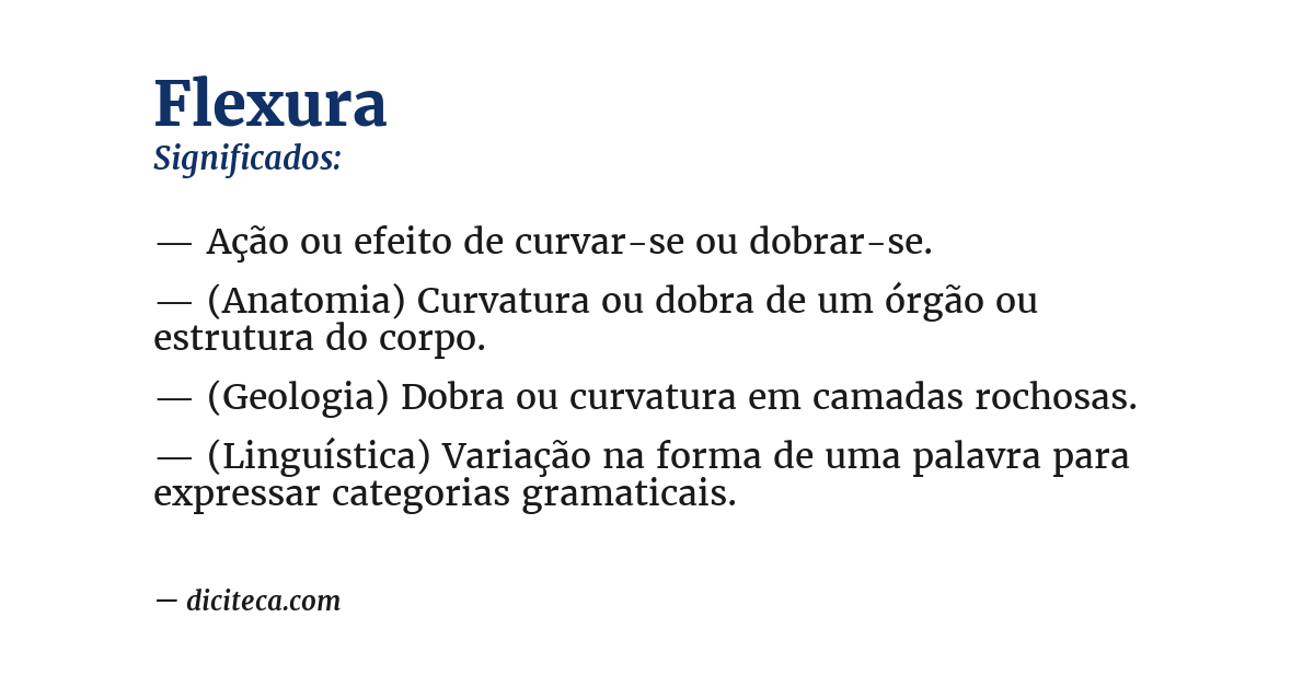 Significado de flexura
