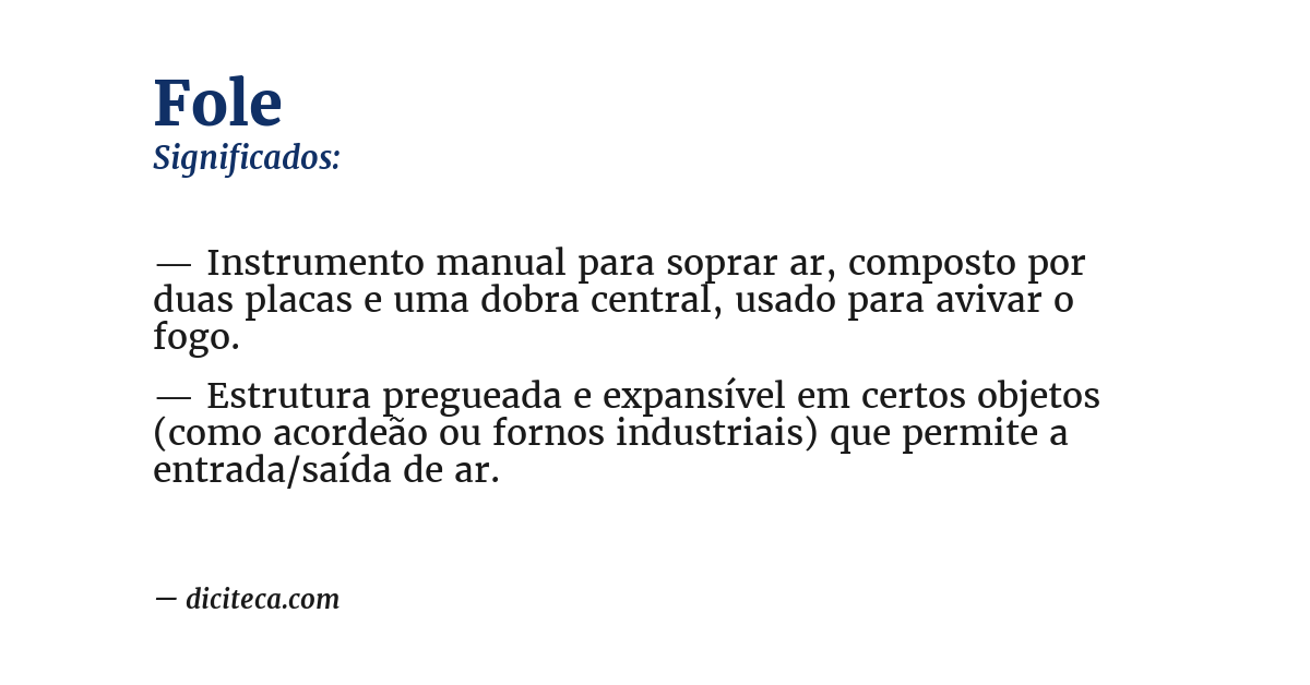 Significado de fole