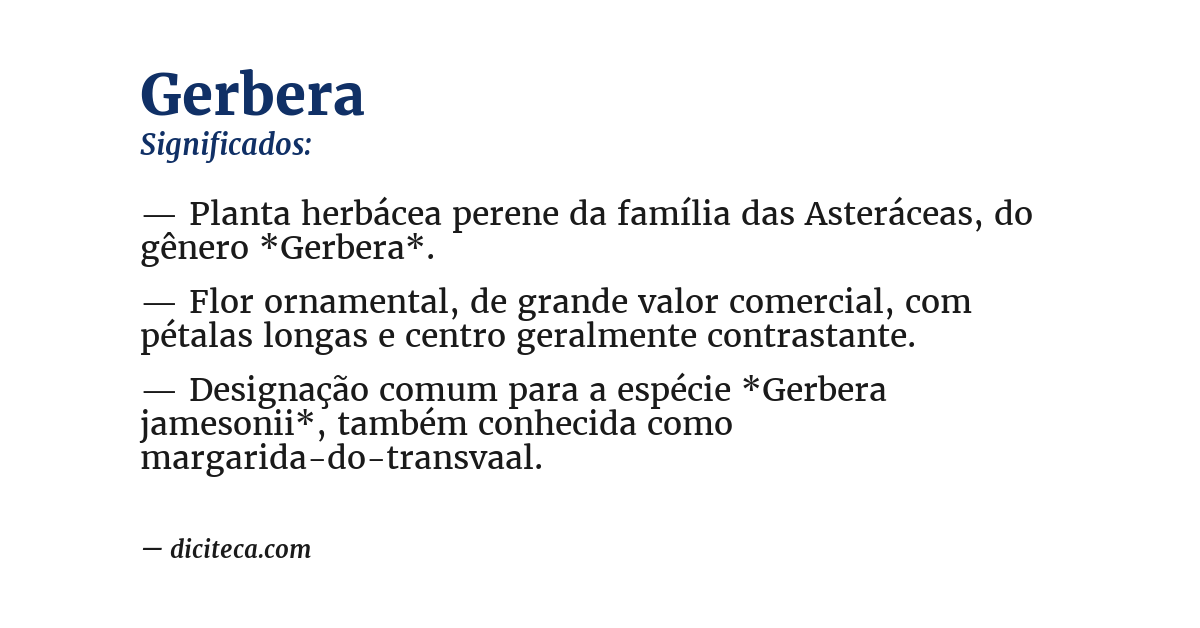 Significado de gerbera