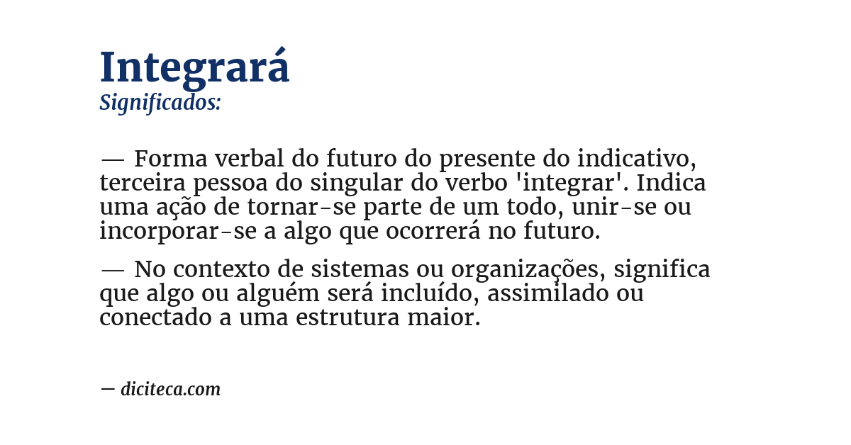 Significado de integrará