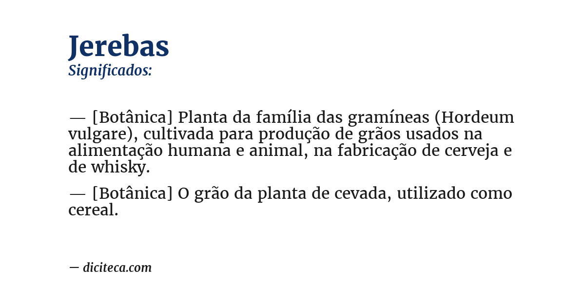 Significado de jerebas
