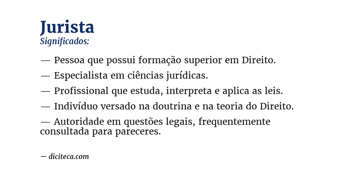 Significado de jurista