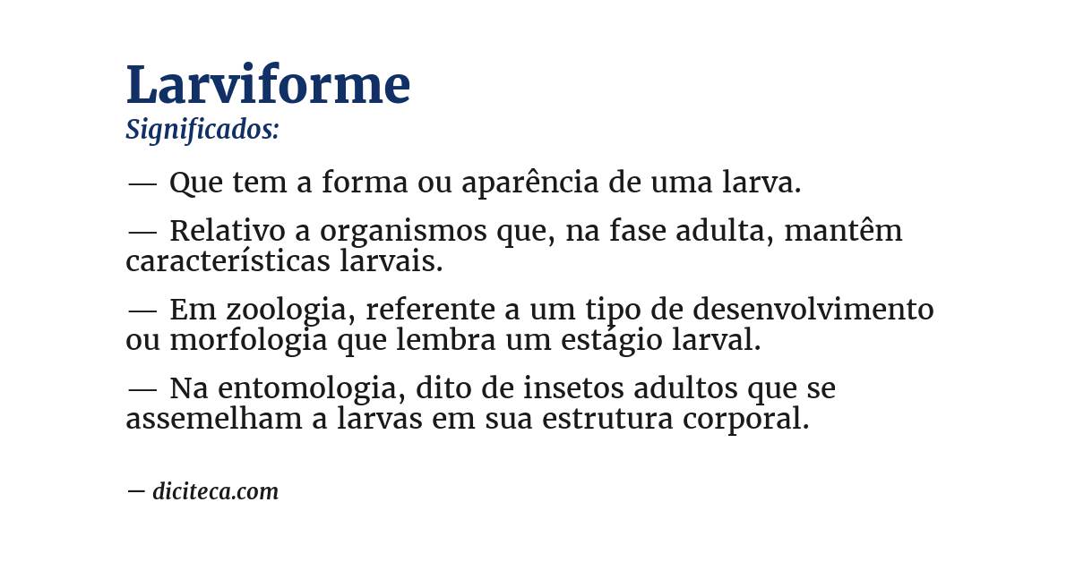 Significado de larviforme