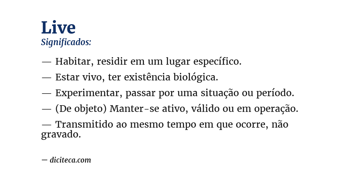 Significado de live