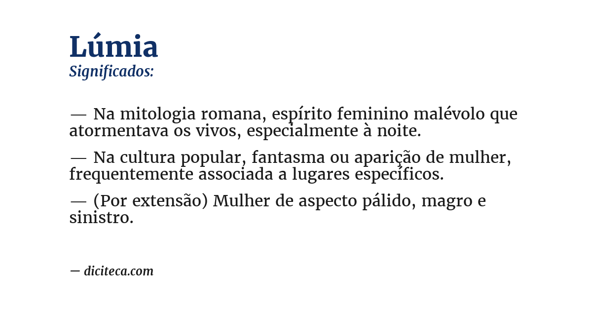 Significado de lúmia
